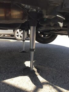 Hydraulische Hubstützen ausgefahren